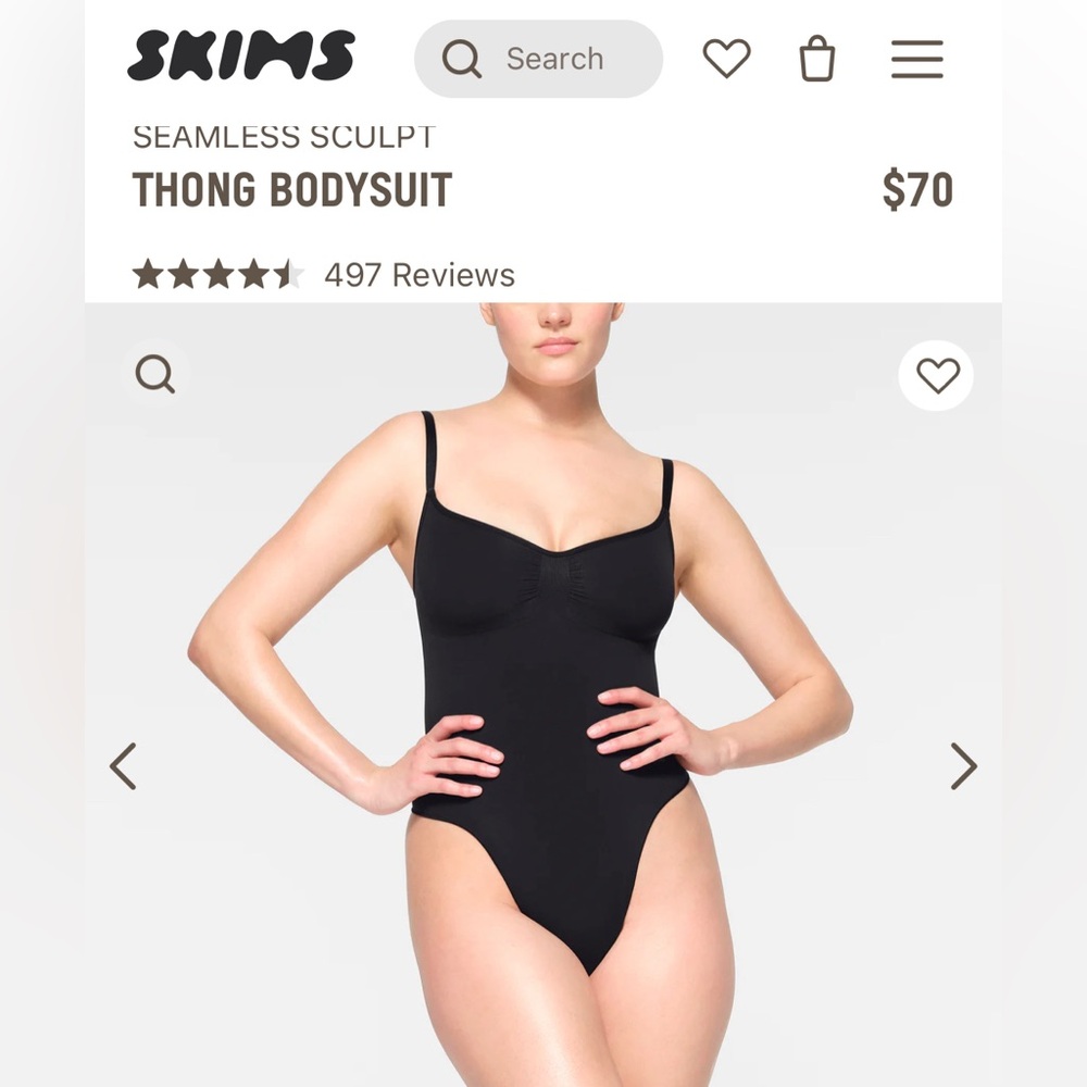 NWT Skims seamless sculpt thong bodysuit